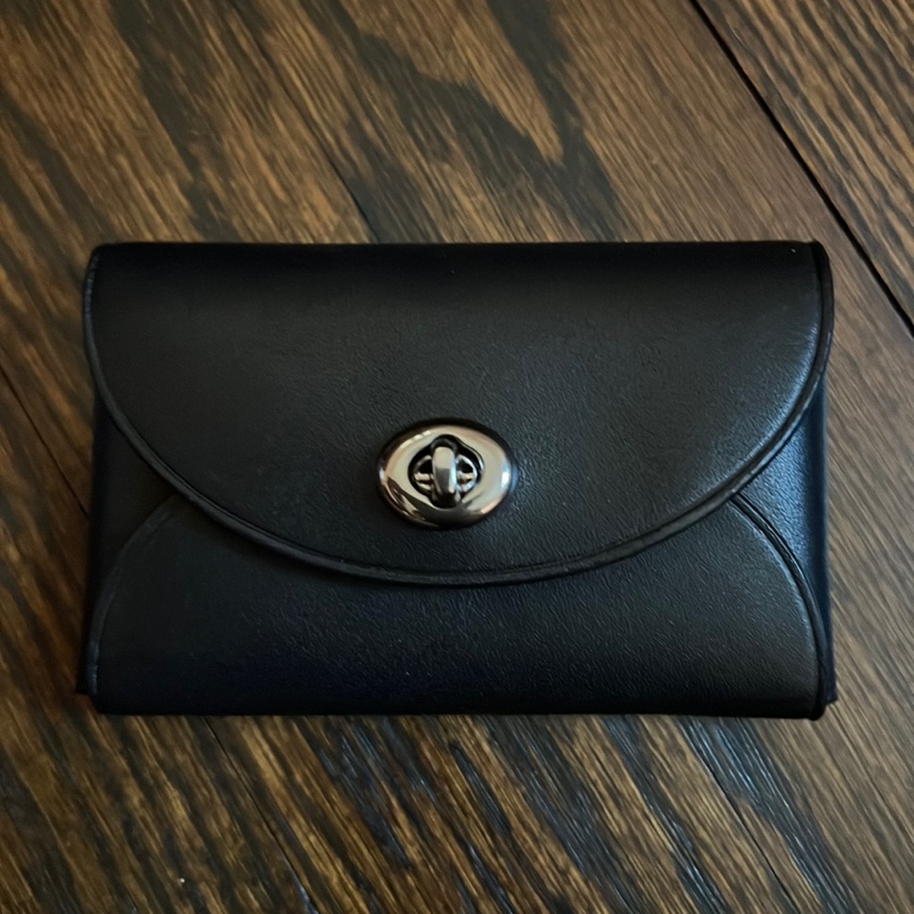 COACH Wallet Card Holder Black New With Box